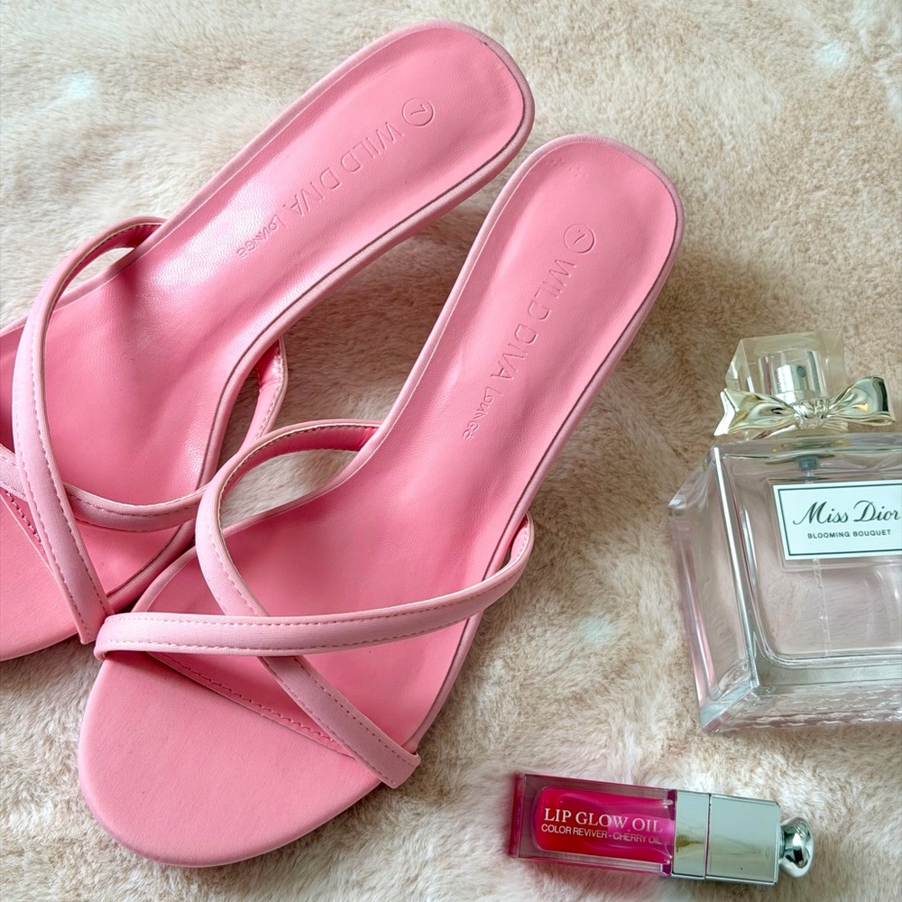Wild Diva Blush Pink Kitten Heel
